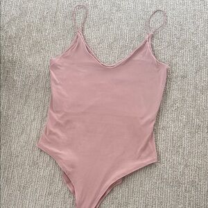 Pink Spaghetti Strap Bodysuit